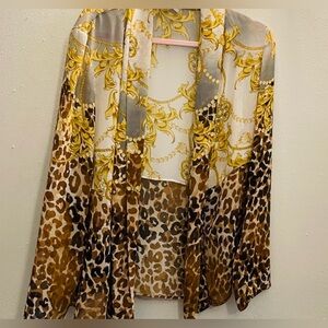 Traveler’s by Chico’s Women's Printed open front Jacket flair to pant or skirt